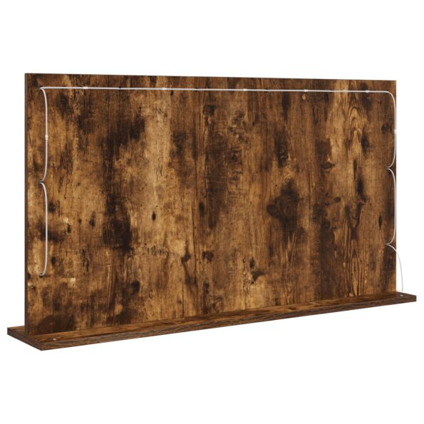 vidaXL Toaletné zrkadlo Dymený dub Drevo, Sklo 100 x 55 x 18 cm – Obrázok 5