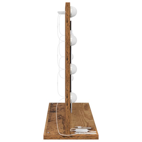 vidaXL zrkadlo na toaletu Staré drevo Drevo 60 x 45 x 18 cm Zrkadlo – Obrázok 4