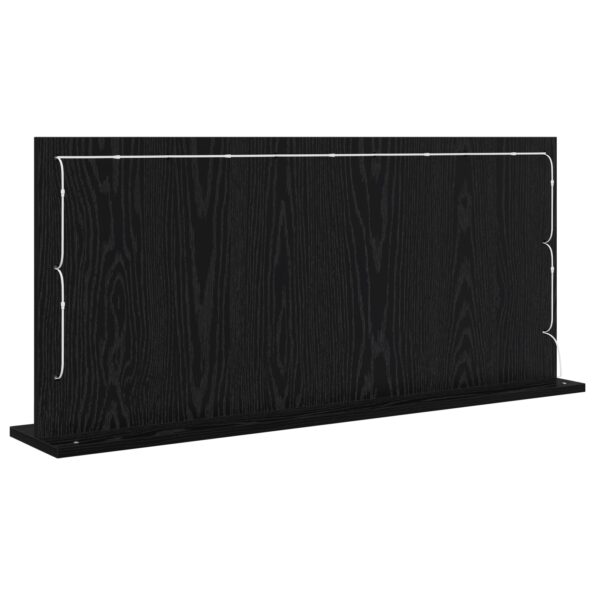 vidaXL Zrkadlo s LED svetlami Čierny dub 100x45x18 cm – Obrázok 5