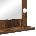 VidaXL Zrkadlo s LED svetlami, dymový dub 100x45x18 cm – Obrázok 6