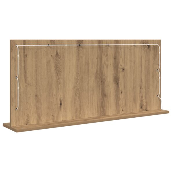 868332_5.jpg vidaXL Zrkadlo s LED osvetlením Artisan Oak 100x45x18 cm – Obrázok 5
