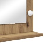 vidaXL Zrkadlo s LED osvetlením Artisan Oak 100x45x18 cm – Obrázok 6