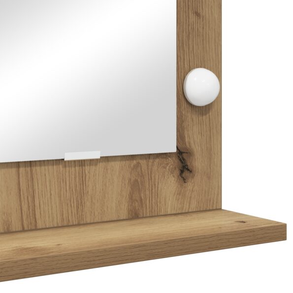 868332_6.jpg vidaXL Zrkadlo s LED osvetlením Artisan Oak 100x45x18 cm – Obrázok 6