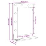 vidaXL Zrkadlo na toaletný stolík Sonoma oak MDF, Sklo 70 x 50 x 18 cm – Obrázok 8