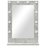 vidaXL Zrkadlo na toaletku Betónová sivá Betón 70 x 50 x 18 cm Zrkadlo – Obrázok 3