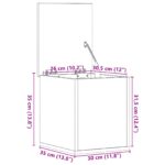 vidaXL Úložná Bedňa Artisan Dub 30x35x35 cm Zložené Drevo – Obrázok 11