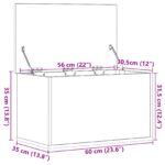vidaXL Úložná Krabica s Viečkom Čierny Dub 60x35x35 cm Drevovláknitá Doska – Obrázok 11