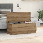 vidaXL Úložná truhla Artisan Dub 90x35x35 cm - Vyrobené z dreva – Obrázok 4