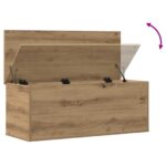 vidaXL Úložná truhla Artisan Dub 90x35x35 cm - Vyrobené z dreva – Obrázok 9