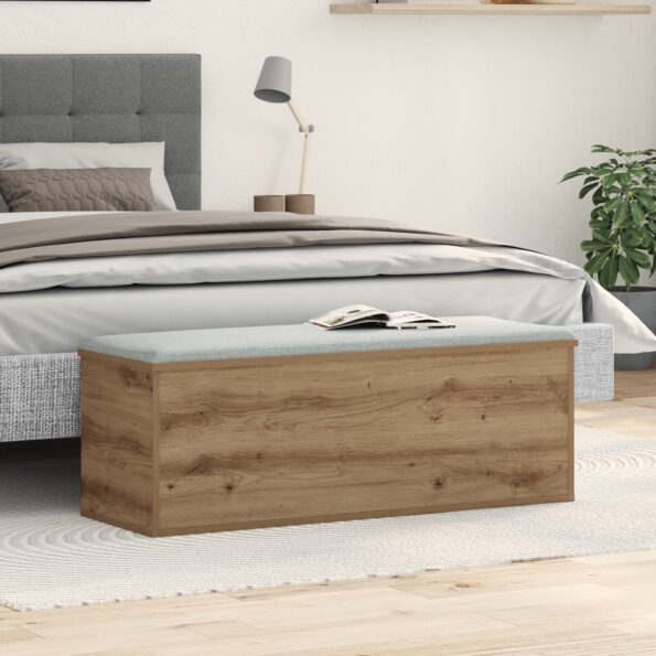 vidaXL Úložný box Artisan Oak 102x35x35 cm Zložený z drevotriesky – Obrázok 4