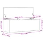 vidaXL Úložná truhla, čierny dub, 102x35x35 cm, z dreva – Obrázok 11