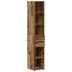 vidaXL Highboard Staré Dřevo 30x42,5x185 cm Stavebné Dřevo – Obrázok 2
