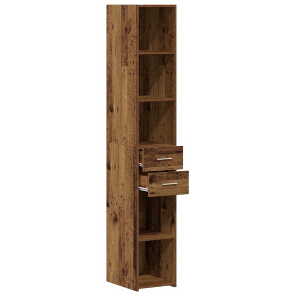 vidaXL Highboard Staré Dřevo 30x42,5x185 cm Stavebné Dřevo – Obrázok 5