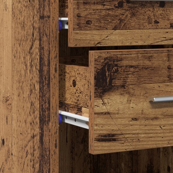 vidaXL Highboard Staré Dřevo 30x42,5x185 cm Stavebné Dřevo – Obrázok 9