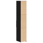 vidaXL Highboard Čierna Dub 30x42,5x185 cm Kompozitné Drevo – Obrázok 8