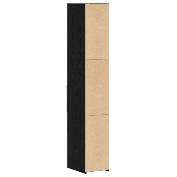 vidaXL Highboard Čierna Dub 30x42,5x185 cm Kompozitné Drevo – Obrázok 8
