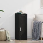 vidaXL Komoda čierny dub 30x42,5x93 cm z technického dreva