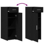 vidaXL Komoda čierny dub 30x42,5x93 cm z technického dreva – Obrázok 11