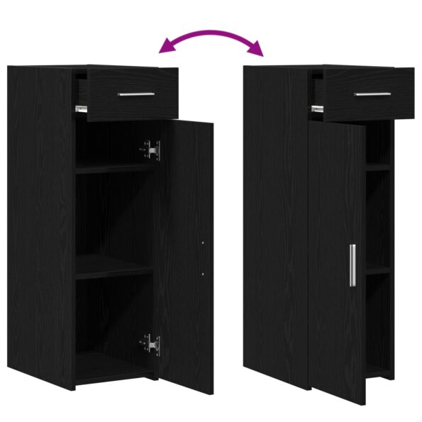 vidaXL Komoda čierny dub 30x42,5x93 cm z technického dreva – Obrázok 11