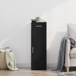 vidaXL Komoda čierny dub 30x42,5x93 cm z technického dreva – Obrázok 4