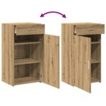 vidaXL Bočný stôl Artisan Voňavý Dub 30x42,5x93 cm z inžinierstva dreva – Obrázok 11