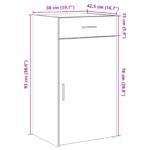 vidaXL Bočný stôl Artisan Voňavý Dub 30x42,5x93 cm z inžinierstva dreva – Obrázok 12