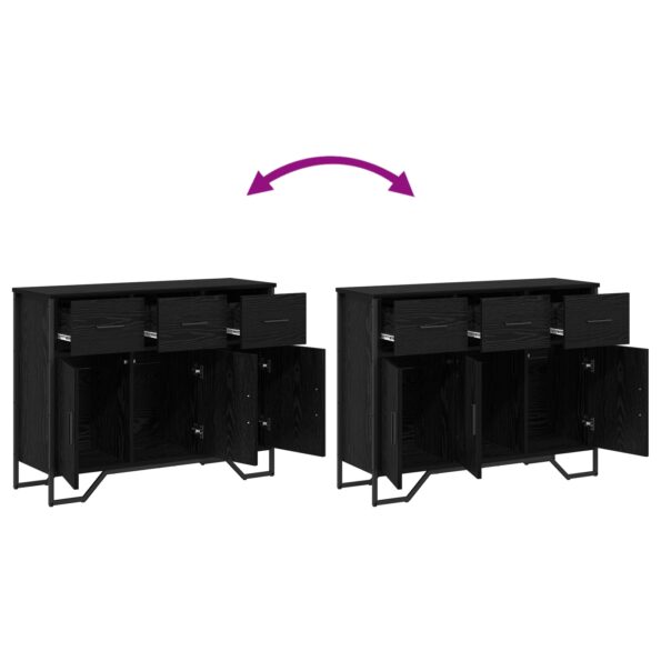 868778_10.jpg vidaXL Komoda čierna dubová 97x32,5x74,5 cm inžinierske drevo – Obrázok 10