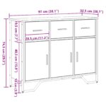 vidaXL Komoda čierna dubová 97x32,5x74,5 cm inžinierske drevo – Obrázok 11