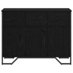 vidaXL Komoda čierna dubová 97x32,5x74,5 cm inžinierske drevo – Obrázok 6