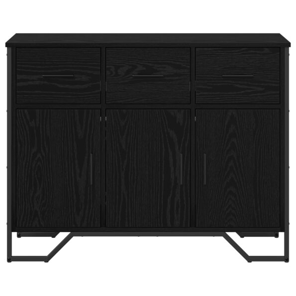 868778_6.jpg vidaXL Komoda čierna dubová 97x32,5x74,5 cm inžinierske drevo – Obrázok 6