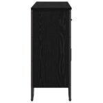 vidaXL Komoda čierna dubová 97x32,5x74,5 cm inžinierske drevo – Obrázok 7