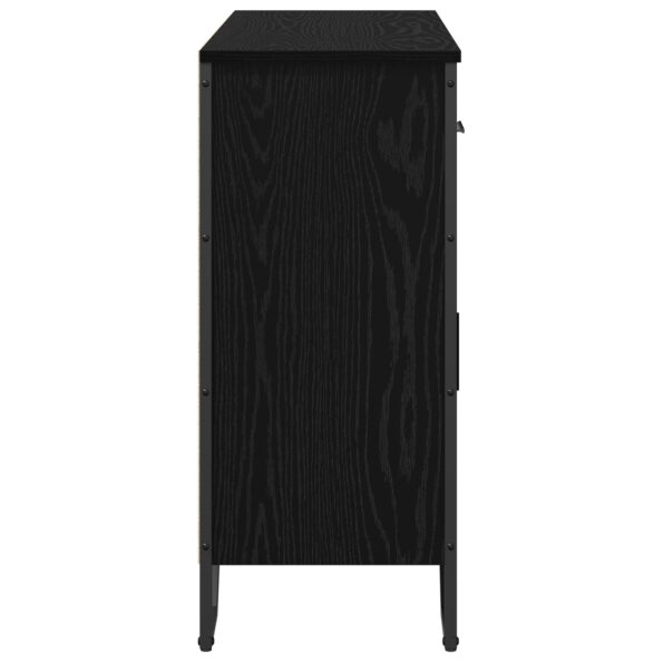 868778_7.jpg vidaXL Komoda čierna dubová 97x32,5x74,5 cm inžinierske drevo – Obrázok 7