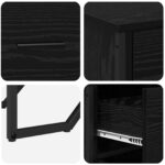 vidaXL Komoda čierna dubová 97x32,5x74,5 cm inžinierske drevo – Obrázok 9