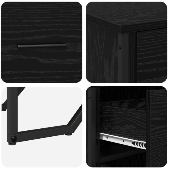 868778_9.jpg vidaXL Komoda čierna dubová 97x32,5x74,5 cm inžinierske drevo – Obrázok 9