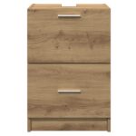 vidaXL Zásuvkový kabinet Dubový masív 40x37x59 cm Inžinierske drevo – Obrázok 6