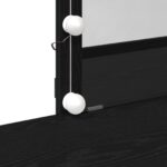 vidaXL Toaletný stolík so zrkadlom a LED svetlami čierny dub z inžinierskeho dreva – Obrázok 10