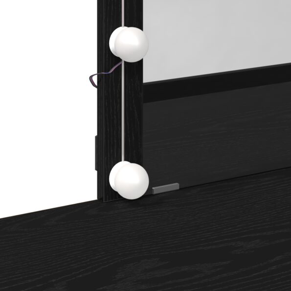 868842_10.jpg vidaXL Toaletný stolík so zrkadlom a LED svetlami čierny dub z inžinierskeho dreva – Obrázok 10