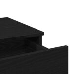 vidaXL Toaletný stolík so zrkadlom a LED svetlami čierny dub z inžinierskeho dreva – Obrázok 9