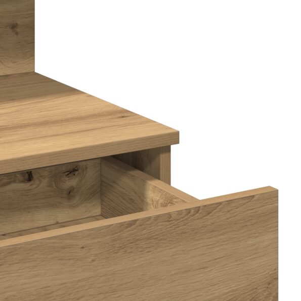 vidaXL Toaletný stolík s LED Artisan Dub 100x40x130 cm – Obrázok 8