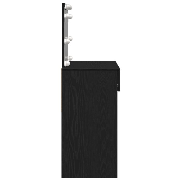 vidaXL toaletný stolík s LED čierny dub 100x40x120 cm – Obrázok 7