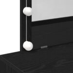 vidaXL toaletný stolík s LED čierny dub 100x40x120 cm – Obrázok 9