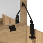 Toaletný stolík so zrkadlom z umelého dubu – Obrázok 10