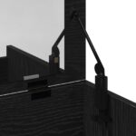 vidaXL Toaletný stolík s zrkadlom čierny dubový drevotrieska – Obrázok 10