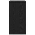 vidaXL Toaletný stolík s zrkadlom čierny dubový drevotrieska – Obrázok 8