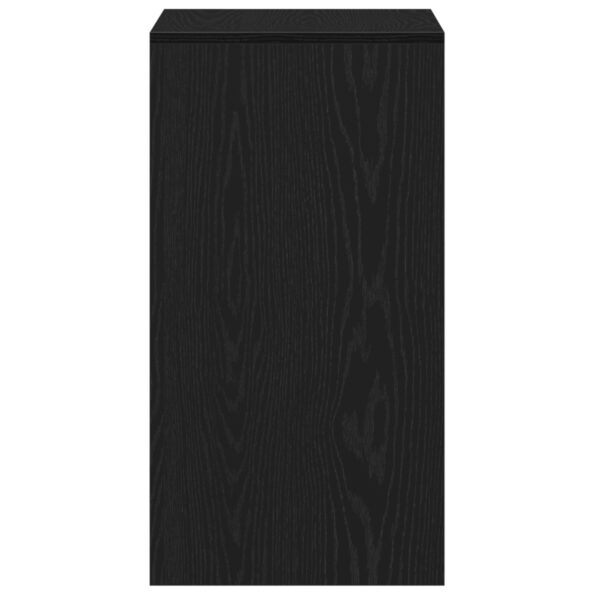 vidaXL Toaletný stolík s zrkadlom čierny dubový drevotrieska – Obrázok 8