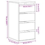 vidaXL Rohový nočný stolík Čierny Dub 40x41x76 cm Kompozitné drevo – Obrázok 11