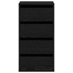 vidaXL Rohový nočný stolík Čierny Dub 40x41x76 cm Kompozitné drevo – Obrázok 7