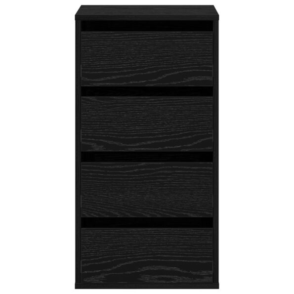 vidaXL Rohový nočný stolík Čierny Dub 40x41x76 cm Kompozitné drevo – Obrázok 7