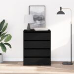 vidaXL Komoda Čierny Dub 60x41x76 cm Drevovláknitá doska – Obrázok 4