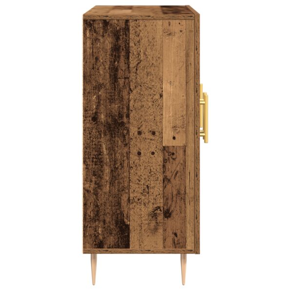 vidaXL Vitrína v starom dreve, 90x34x80 cm, vyrobená z masívneho dreva – Obrázok 7